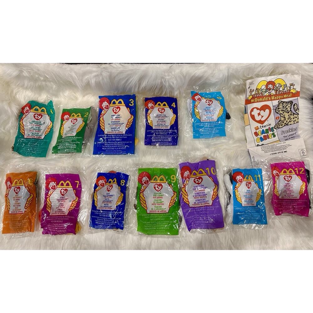 Vintage 1999 Unopened McDonalds TY Little Beanie‎ Babies set of 12